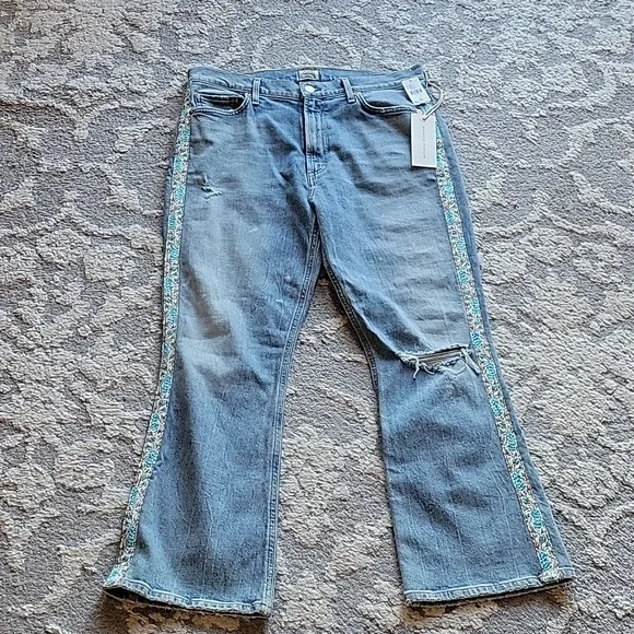 Citizens of Humanity Demy Flare Floral Stripe New 30 - Picture 3 of 16